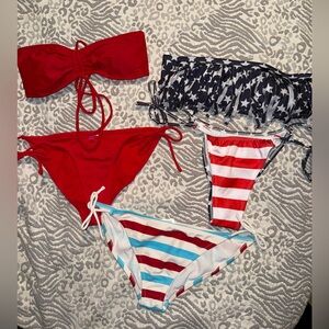 Red White & Blue Patriotic Bikini Set
